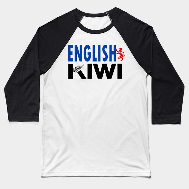 English Kiwi (for light backgrounds) Baseball T-Shirt by honeythief